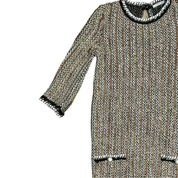 ZARA Chemise Woven Tweed Style Dress Size SM - Picture 2 of 5